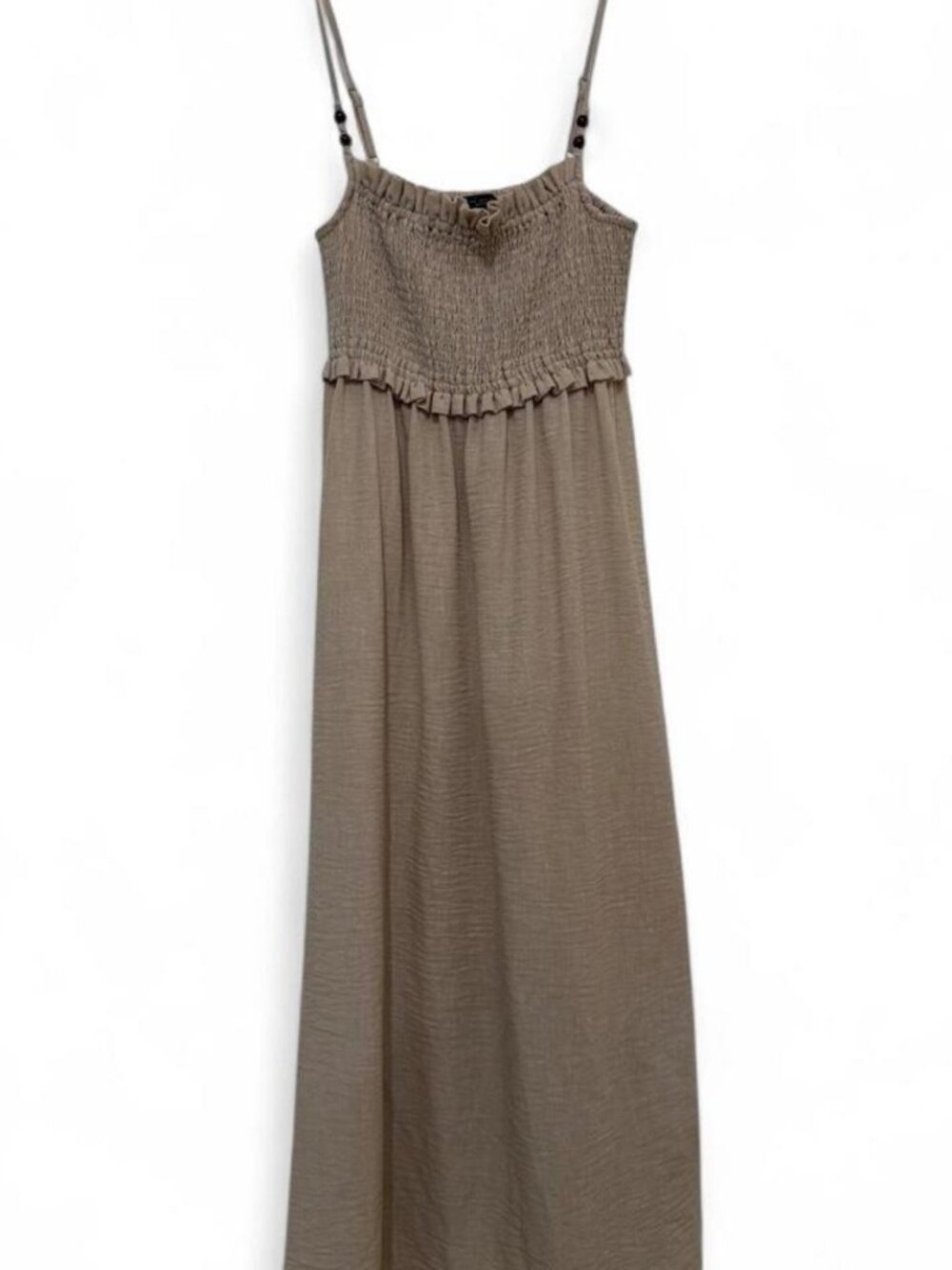 Zara Women's Tan and Cream Dress